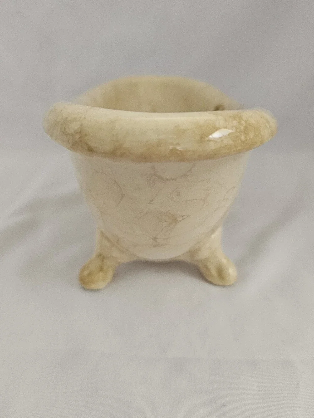 Vintage Ceramic Athena Claw Foot Tub Soap Dish Floral Cottagecore  Made in USA